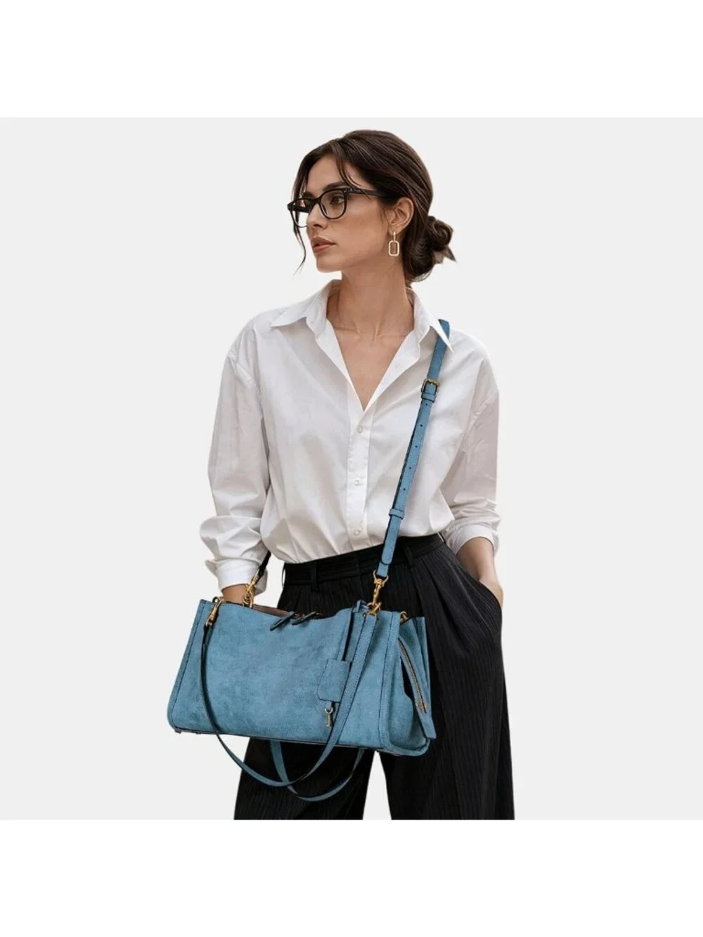 Vintage PU Leather Shoulder Tote Bag | Trendy Slouchy Hobo Handbag for Work